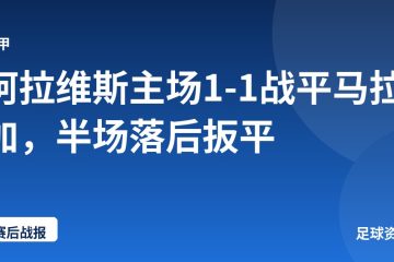阿拉维斯主场1-1战平马拉加，半场落后扳平