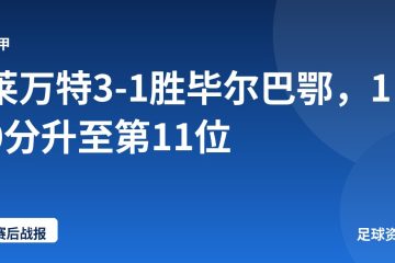 莱万特3-1胜毕尔巴鄂，10分升至第11位