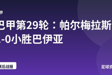 巴甲第29轮：帕尔梅拉斯1-0小胜巴伊亚